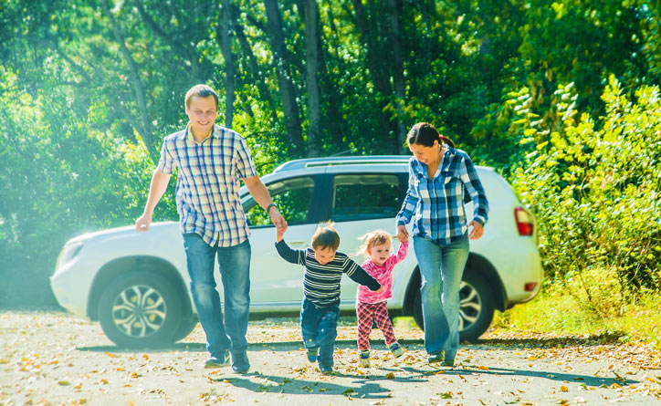 A Family and their SUV