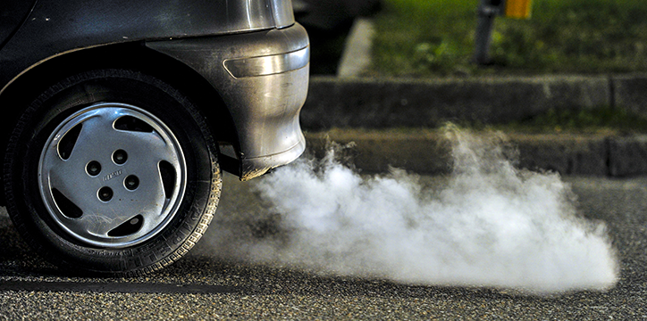 Image of an old car's emissions