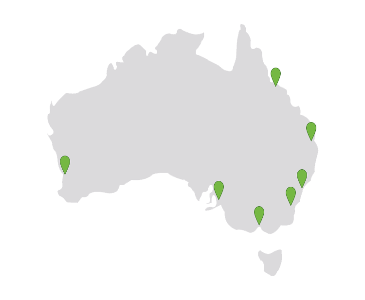 Scrap car wreckers in Australia map
